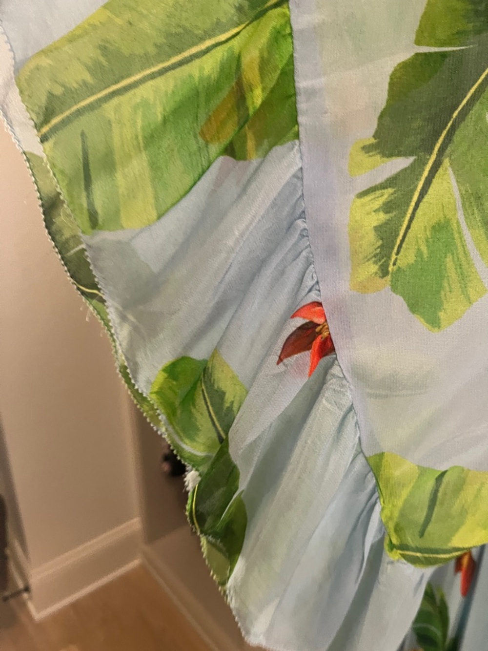 FARM Rio Blue Tropical Banana Leaf Maxi Dress - Picture 6 of 9